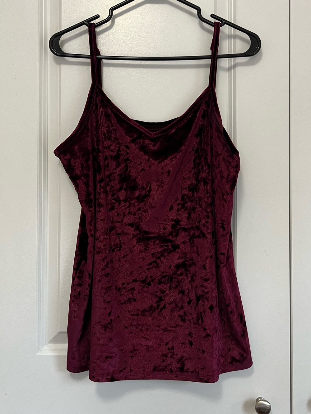 Maurices Wine Velvet Cowl Neck Camisole